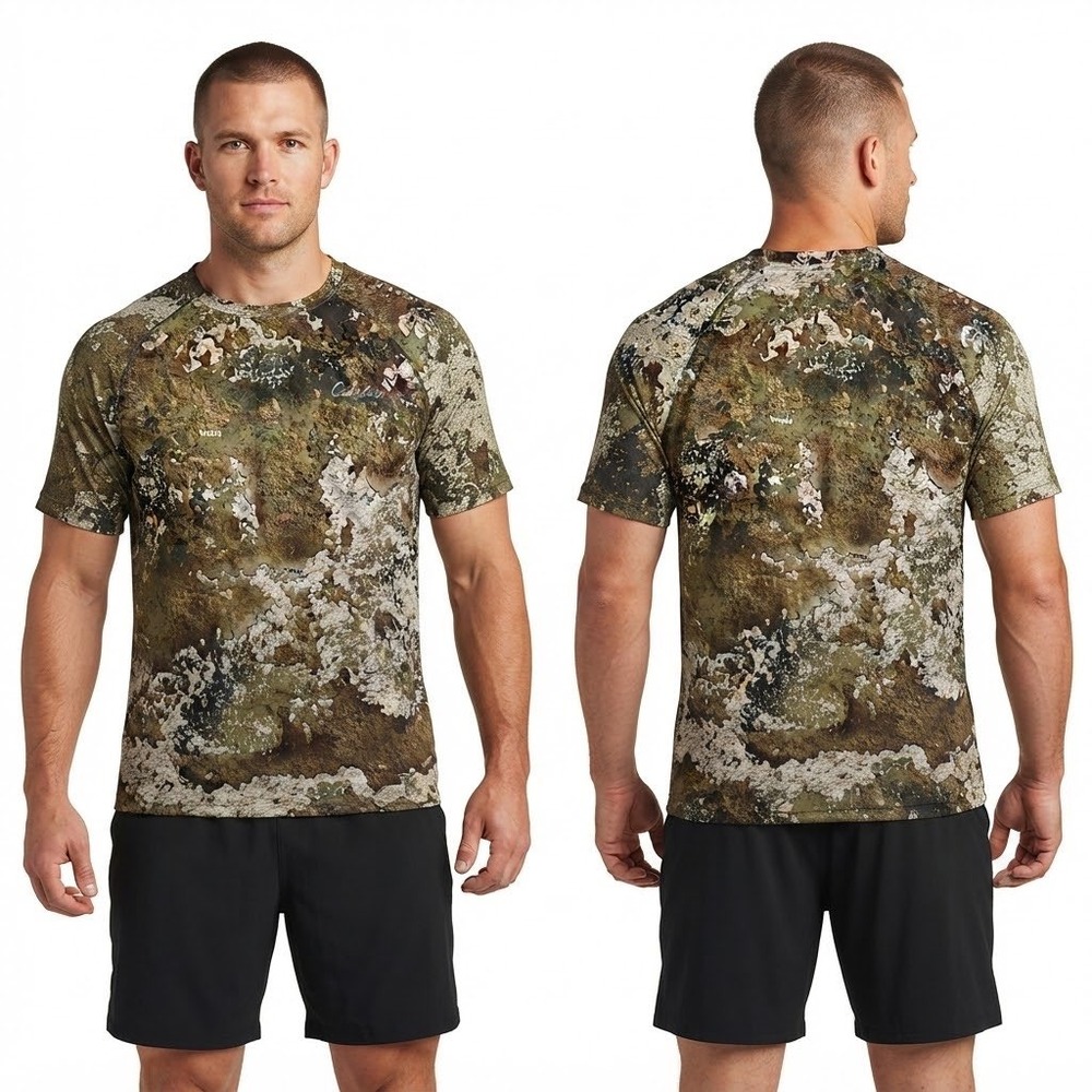 Cabelas Mens Strata Camo Performance T-Shirt Medium TrueTimber Hunting 479C3651